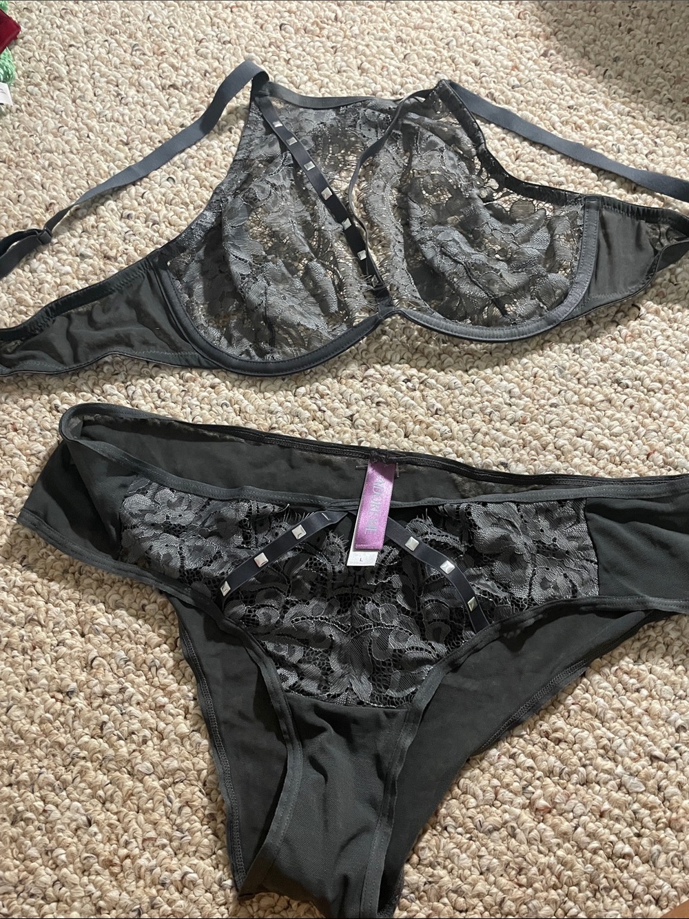 Adore Me Lace Underwire Bra & Lace Bikini Brief